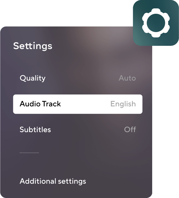 Audio track settings