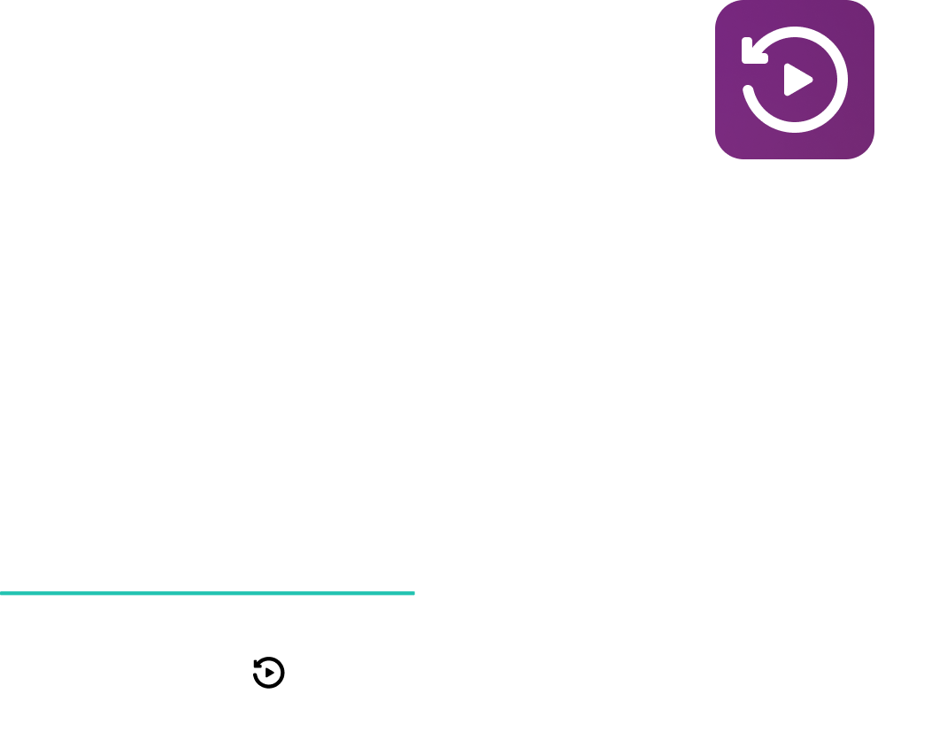 Панель управления видео контентом (пауза, перемотка, начать сначала)