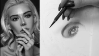 portrait with charcoal pencils, lesson 1 in real time