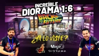 DIORAMA BACK TO THE FUTURE - DELOREAN HOT TOYS 1:6