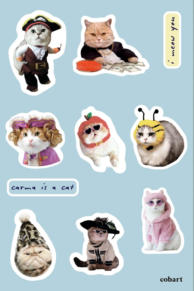 Стікерпак 3Д «Cats»