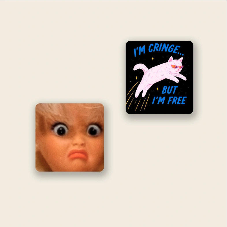 Набір 3Д стікерів «Cringe»