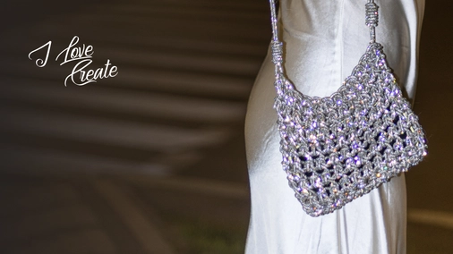 Crystal Bag. Сумка гачком зі стразового шнура