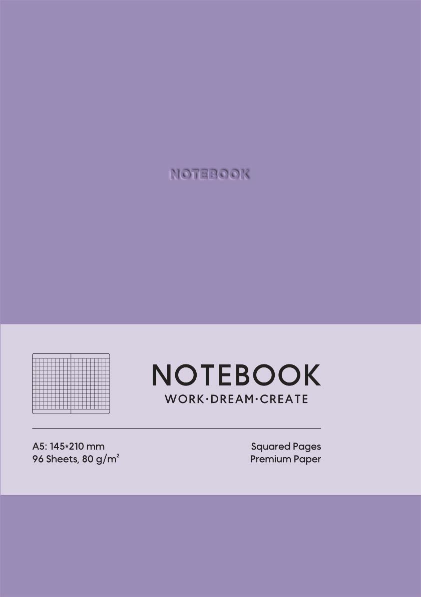 Обкладинка "Блокнот «Notebook» у клітинку (фіолетовий)"