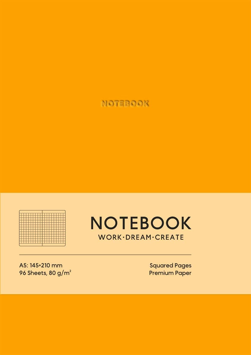 Обкладинка "Блокнот «Notebook» у клітинку (помаранчевий)"