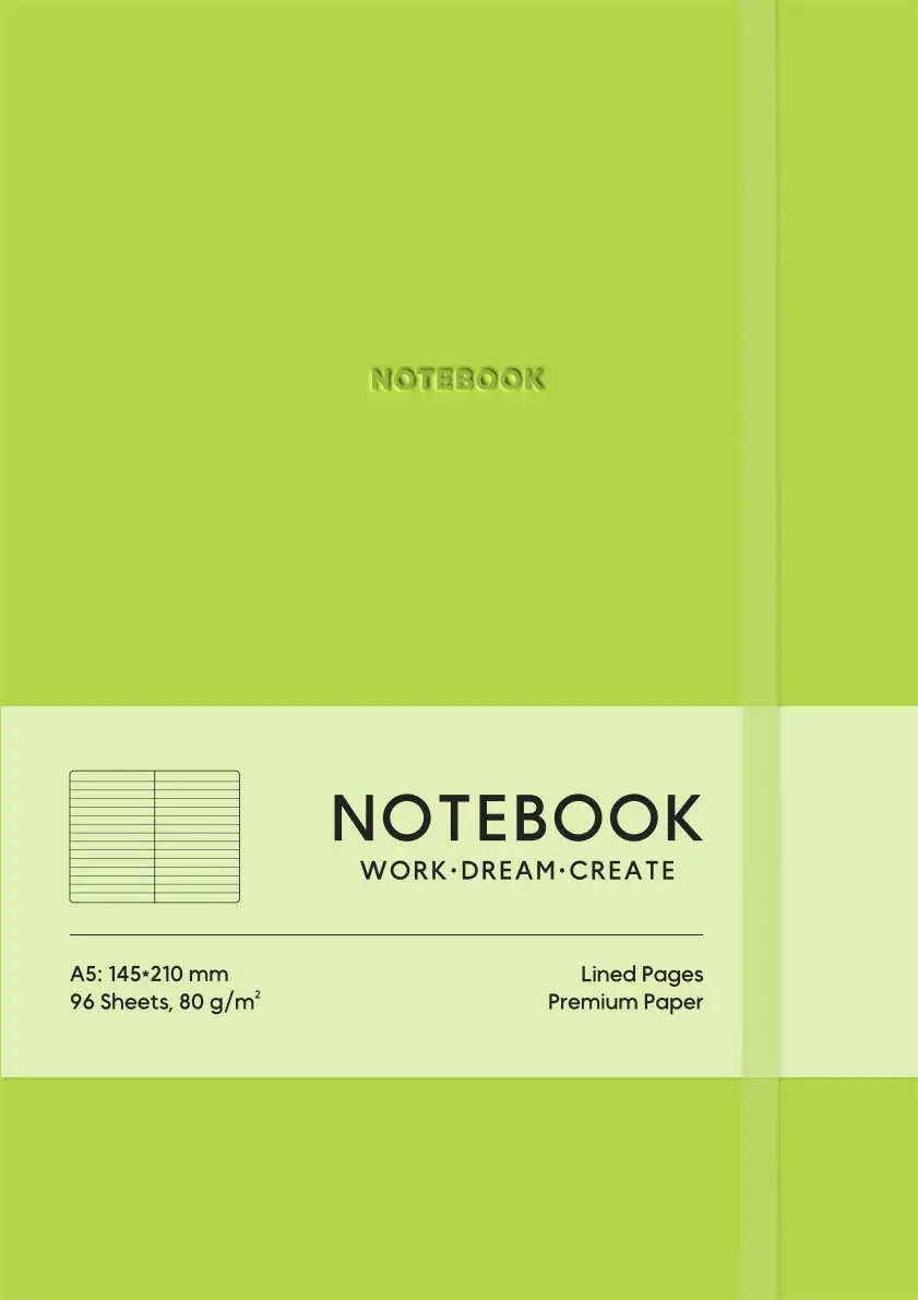 Обкладинка "Блокнот «Notebook» у лінію (зелений)"