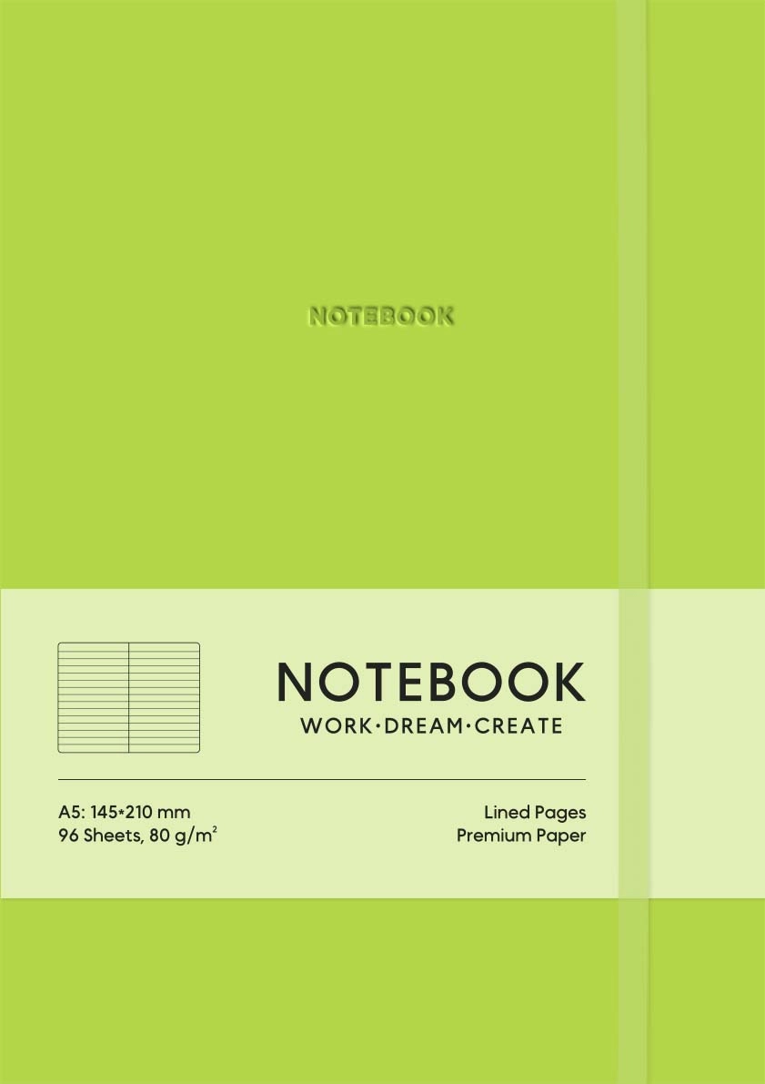 Обкладинка "Блокнот «Notebook» у лінію (зелений)"
