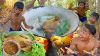 Taste This Survivalist Masterpiece - Primitive Skills Cooking Rooster Chicken