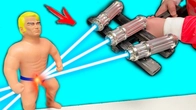 EXPERIMENT: Most Powerful Laser VS Stretch Armstrong