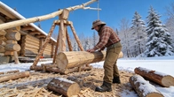 Heavy Logs and Freezing Days | Log Cabin Construction Part 2