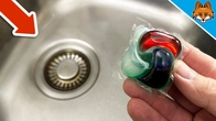 How to Clean the Drain with a Laundry Pod(Secret Plumber Trick)
