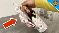 Wrap a Bottle as a Gift(2 Minute Trick)