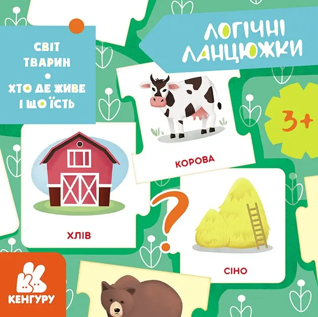 Обкладинка "Логічні ланцюжки. Світ тварин. Хто де живе і що їсть"