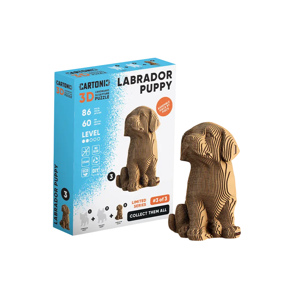 Обкладинка "Картонний конструктор «Cartonic 3D Puzzle LABRADOR PUPPY»"