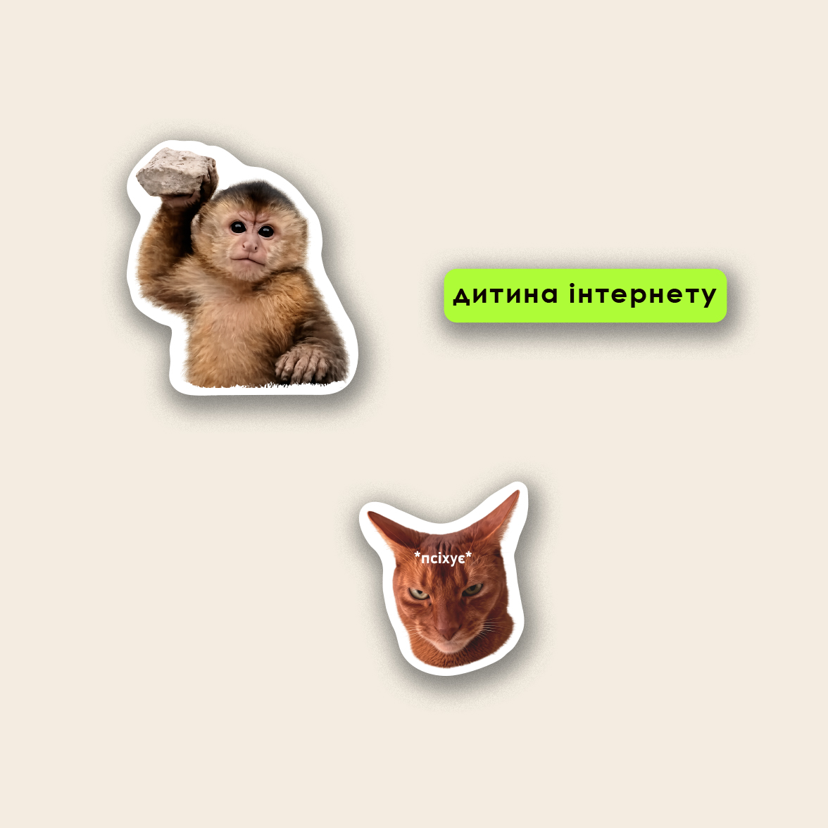 Набір 3Д стікерів "Monkey"