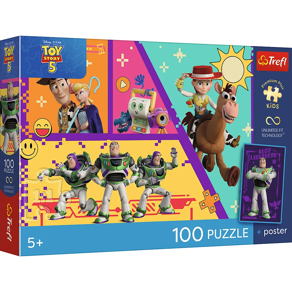 Пазл Trefl Toy Story 5 Іграшки в дії 100 елементів