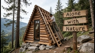 I Built a Cozy Wooden Hut to Survive in the Wilderness