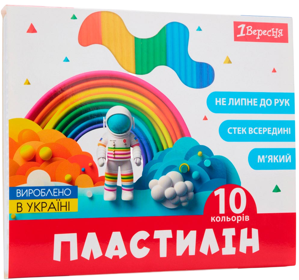 Пластилін 1Вересня 10 кольорів