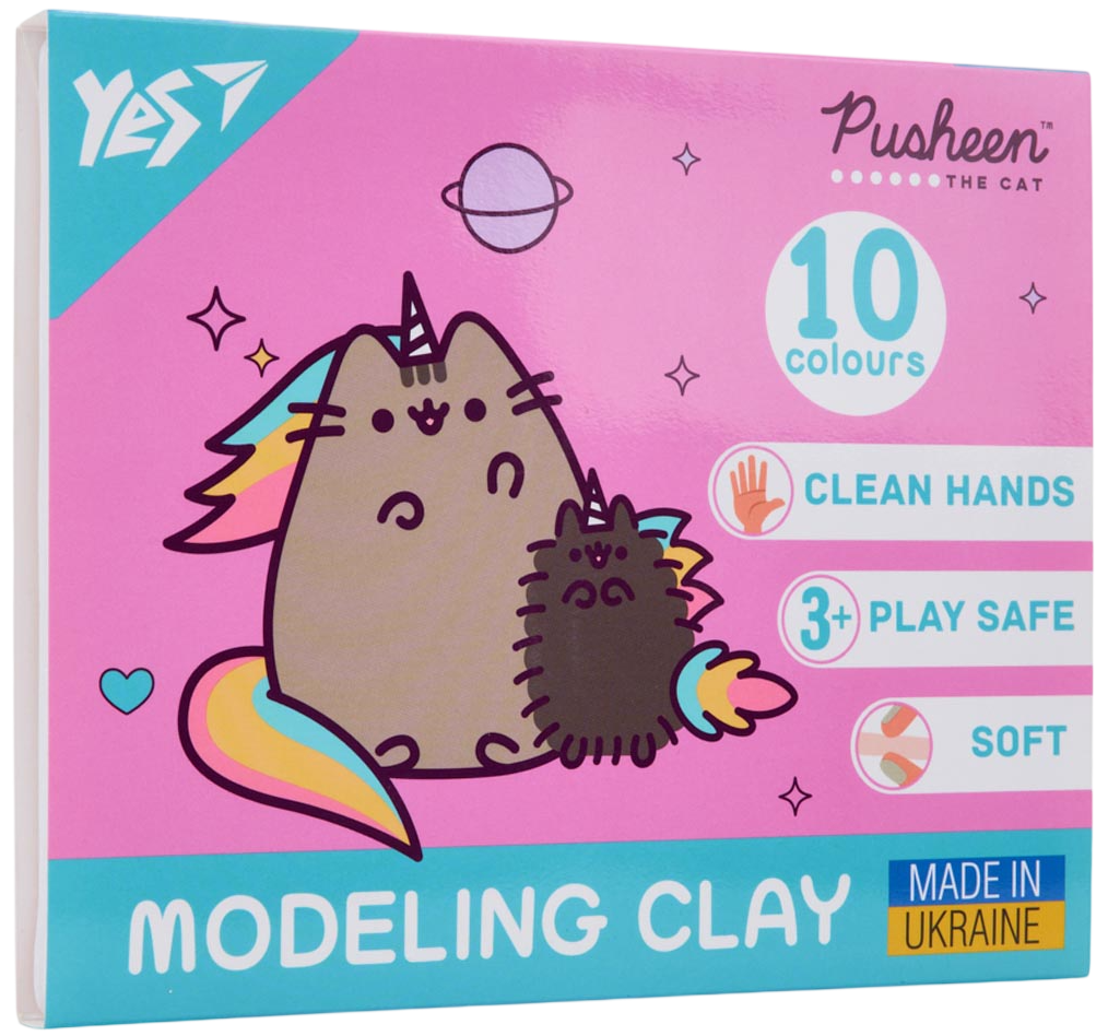 Пластилін YES 10 кольорів Pusheen