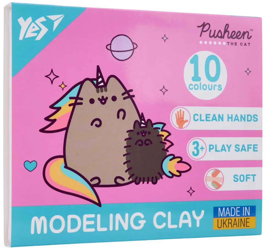 Пластилін Yes 10 кольорів Pusheen