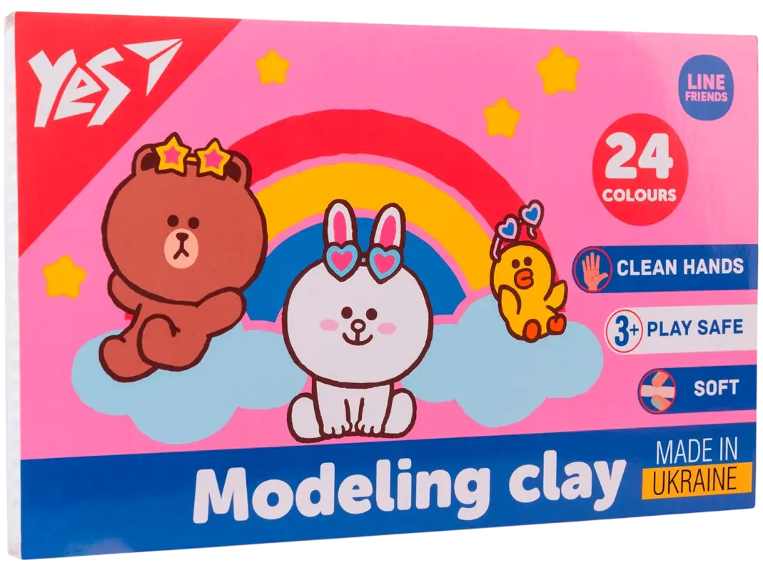 Пластилін Yes 24 кольори Line Friends