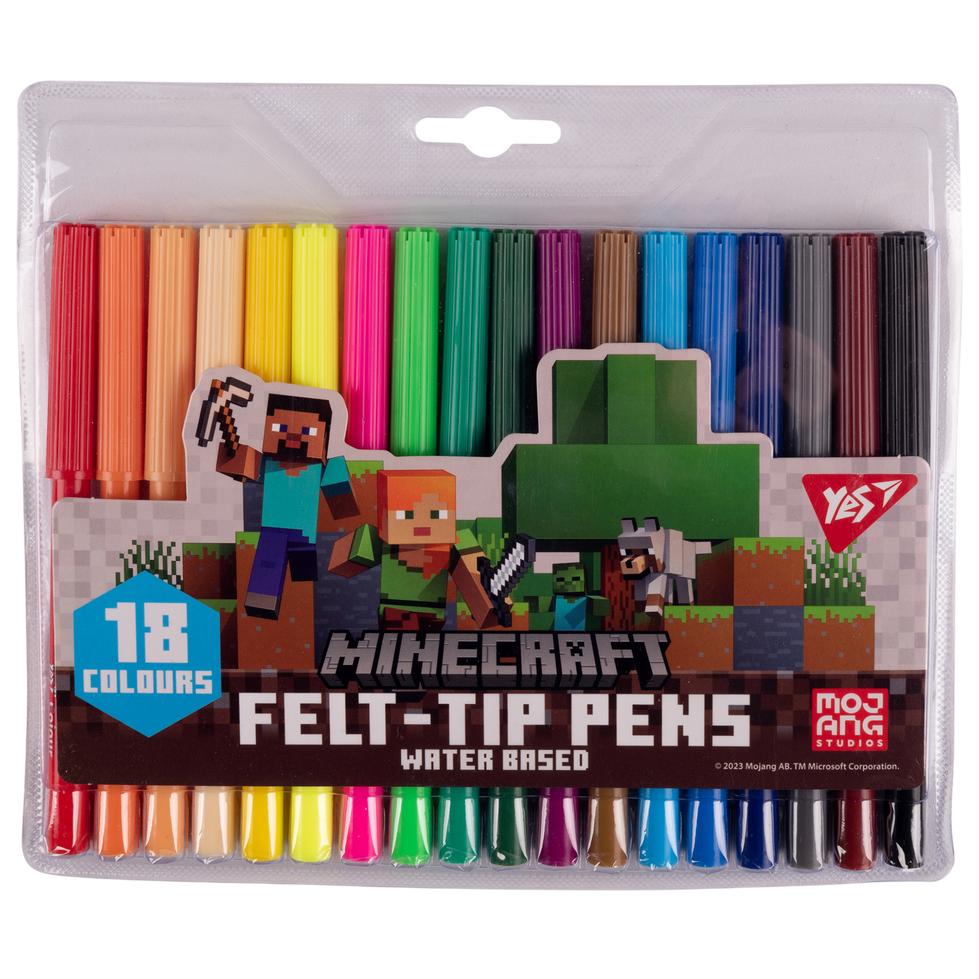 Фломастери Yes 18 кольорів Minecraft 1