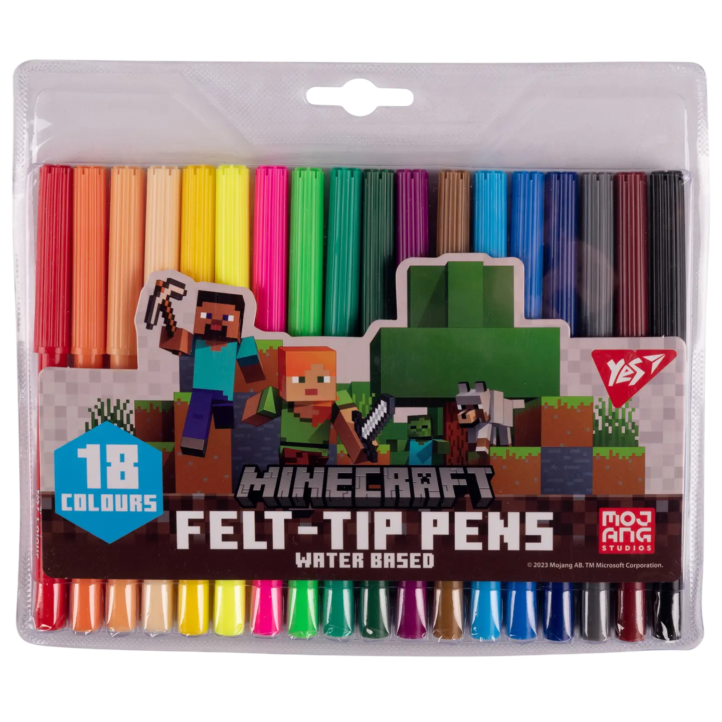Фломастери Yes 18 кольорів Minecraft 1