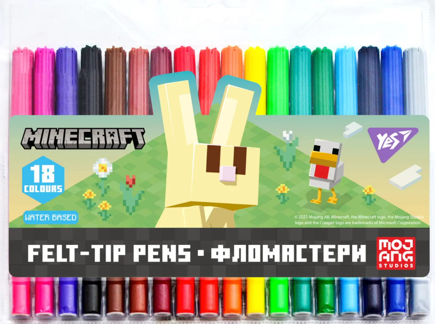 Фломастери Yes 18 кольорів Minecraft.Spring