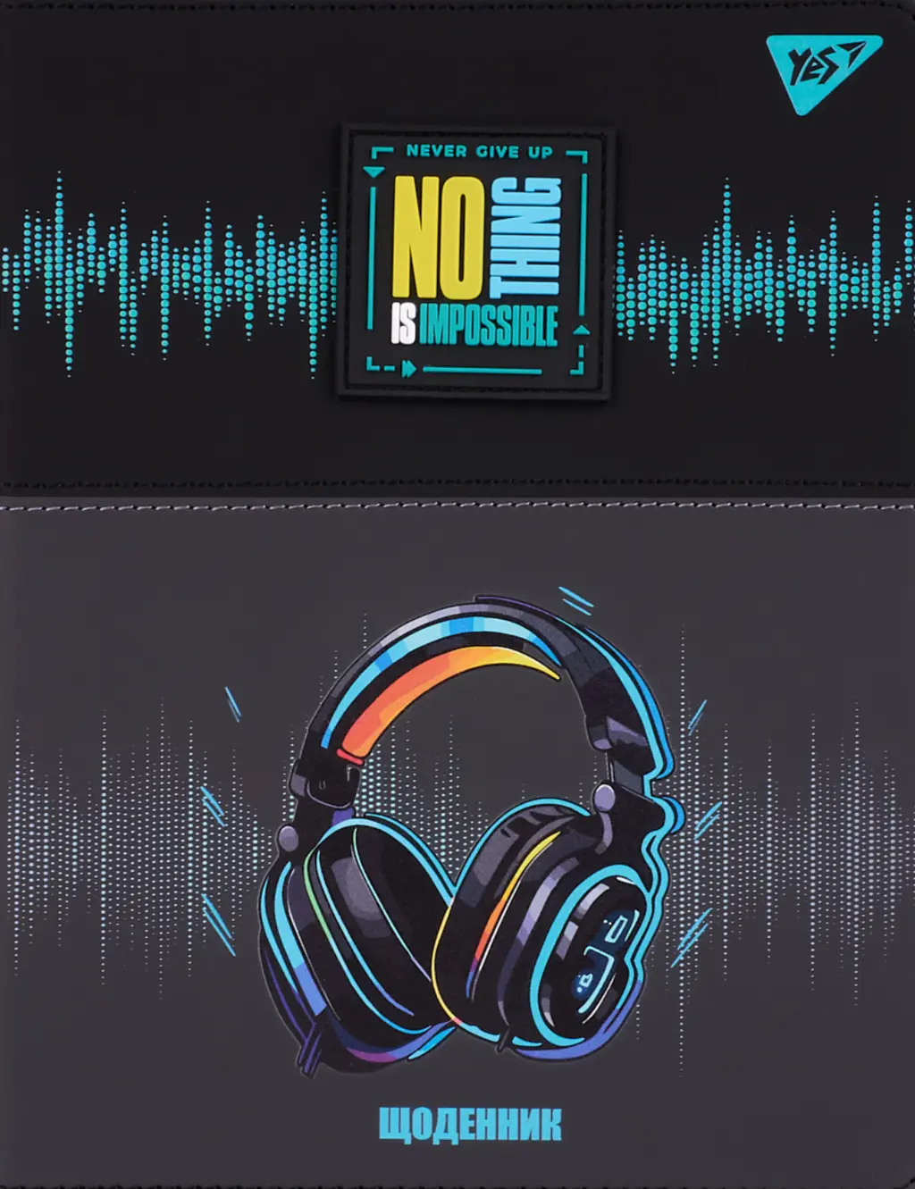 Обкладинка "Щоденник шкільний YES PU Headphones 40 аркушів"