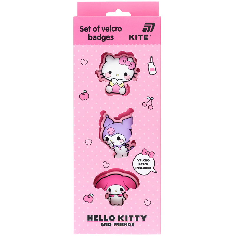 Набір бейджів на липучці Kite Hello Kitty (3 шт). - Kebuk