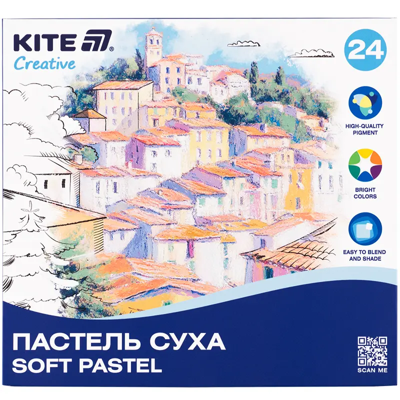 Пастель суха Kite Creative (24 кольори)