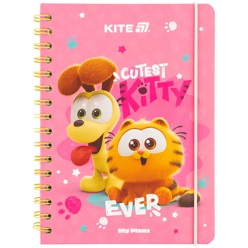 Обкладинка "Щоденник на спіралі Kite Garfield"