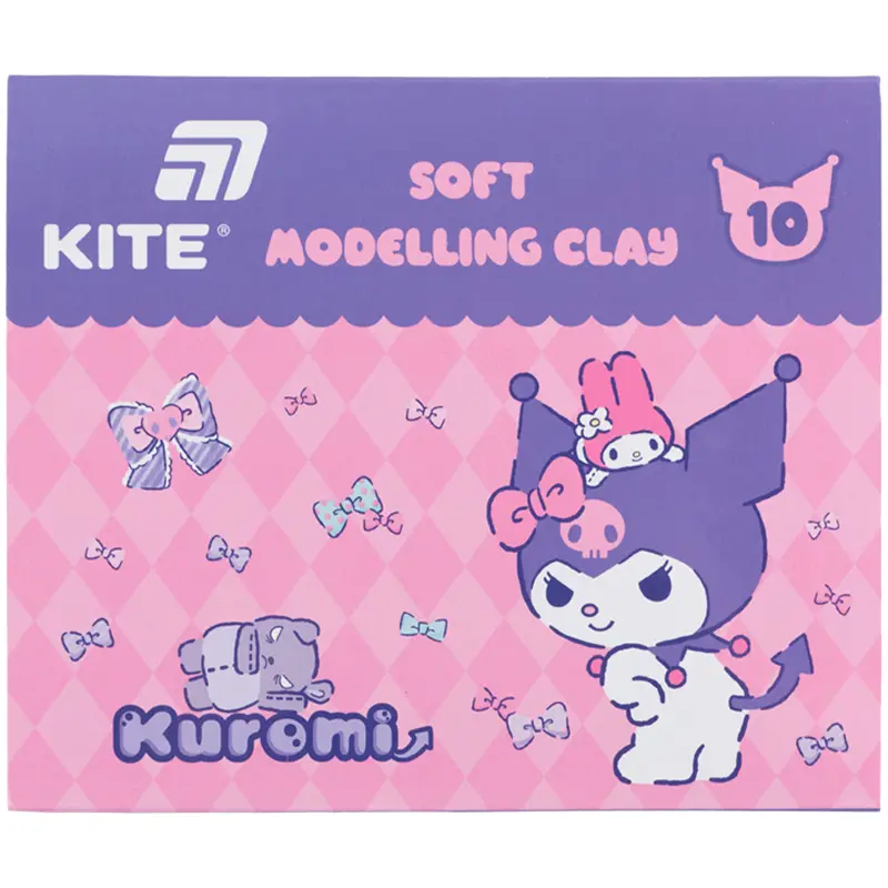Обкладинка "Пластилін восковий Kite Kuromi (10 кольорів, 200 г)"