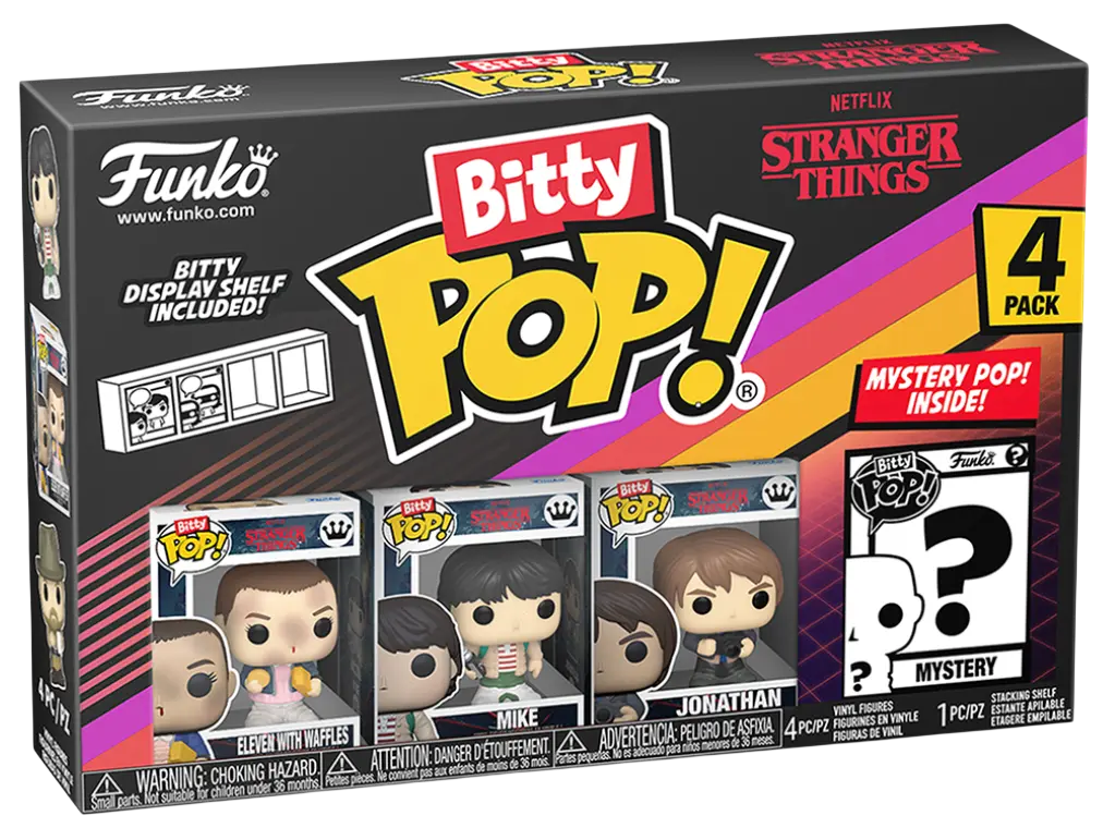 Набір фігурок ​Funko Pop Bitty Pop Stranger Things Одинадцять Майк, Джонатан, Одинадцять