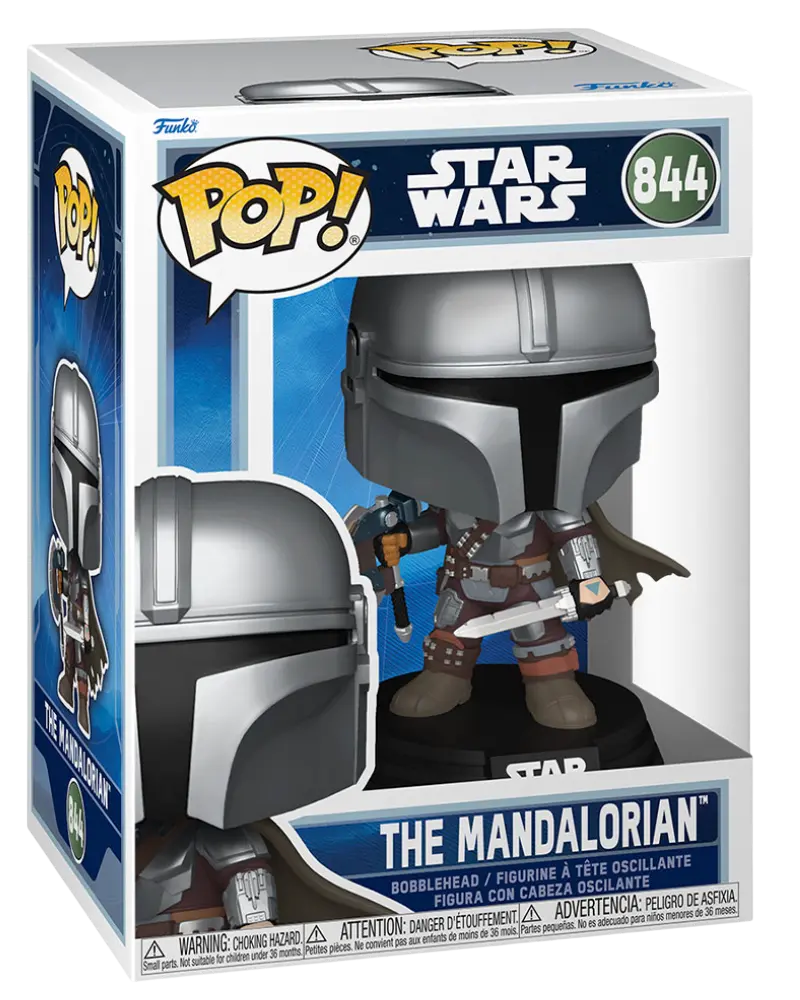 Фігурка Funko Pop Star Wars Мандалорець і Ґроґу Мандалорець зі зброєю