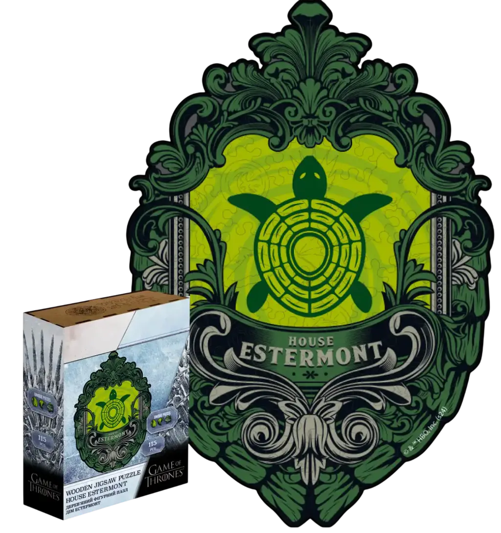 Обкладника "Фігурний дерев'яний пазл Гра Престолів Дім Естермонт (L / А4)" Обкладинка "Фігурний дерев'яний пазл Гра Престолів Дім Естермонт (L / А4)"