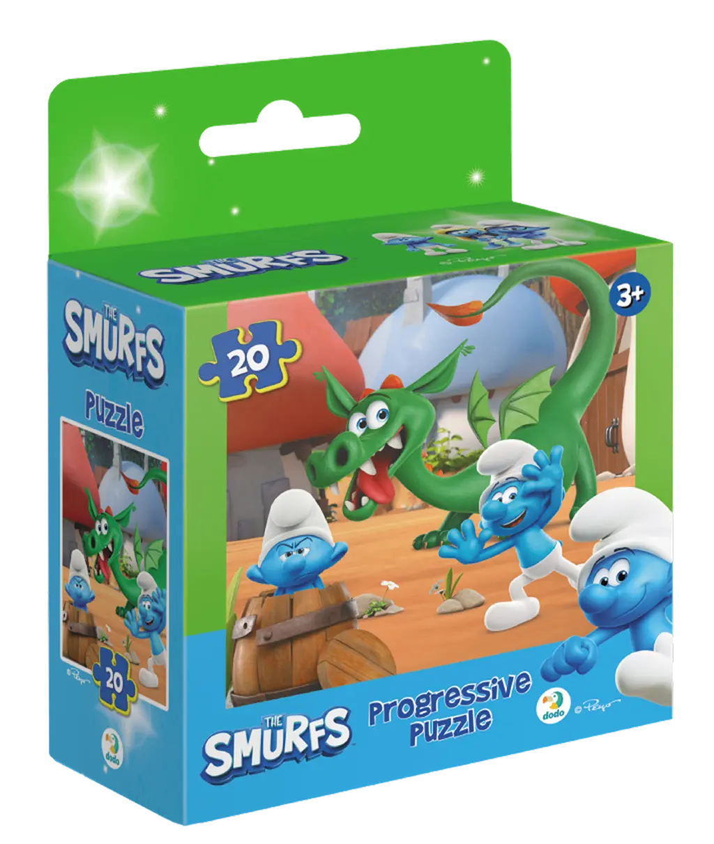 Обкладника "Пазл на 20 елементів The Smurfs. Хованки з Драконом" Обкладинка "Пазл на 20 елементів The Smurfs. Хованки з Драконом"
