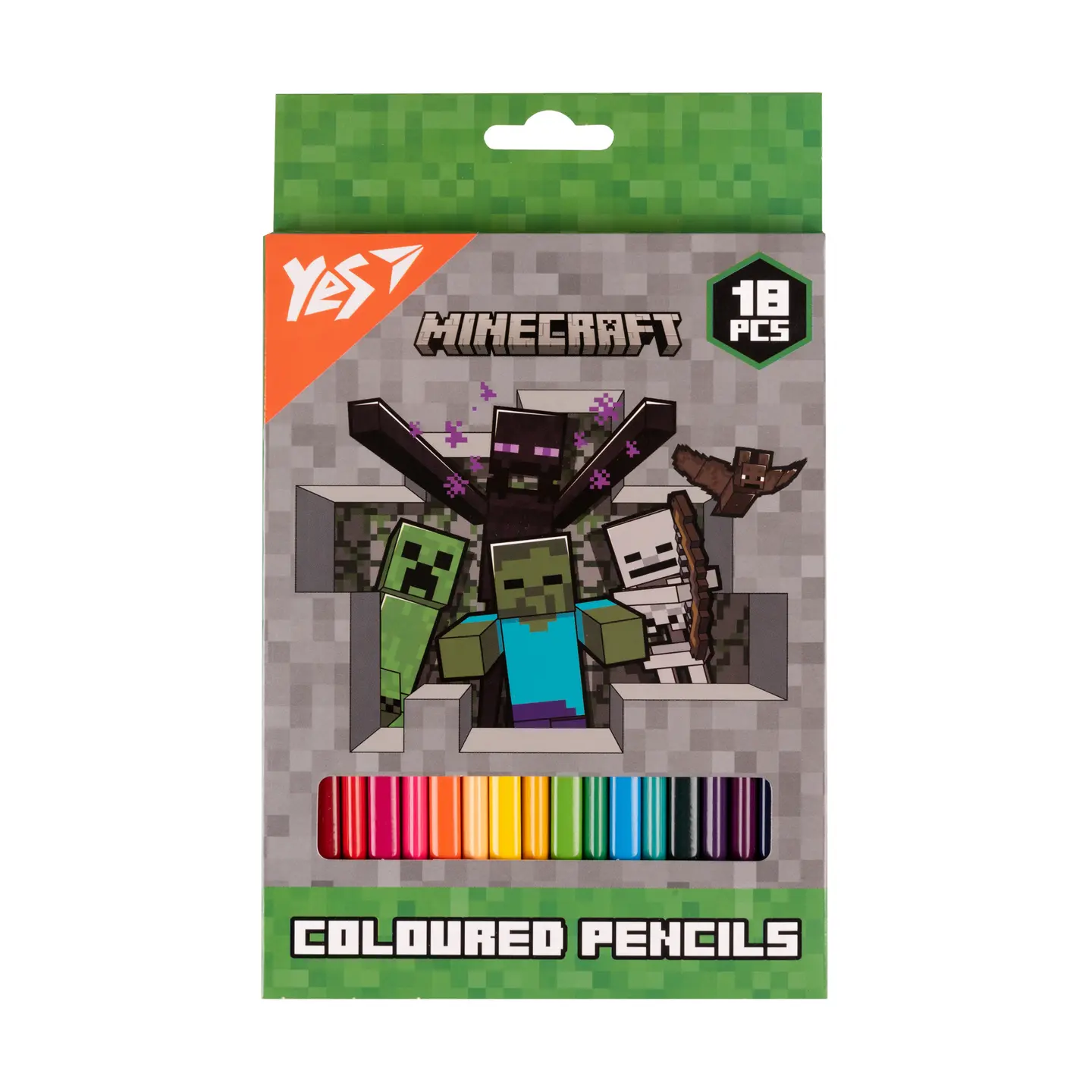 Олівці кольорові YES 18 кольорів Minecraft.Heroes