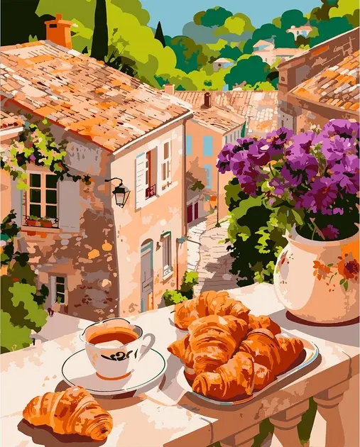 Картина за номерами SANTI Французький сніданок, 40*50 см
