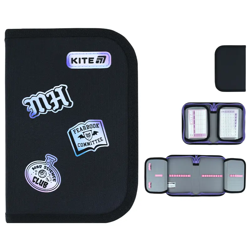 Пенал без наповнення Kite Monster High (1 відділення, 2 відвороти)