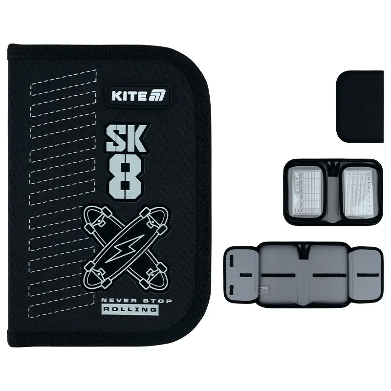 Пенал без наповнення Kite Skate (1 відділення, 2 відвороти)