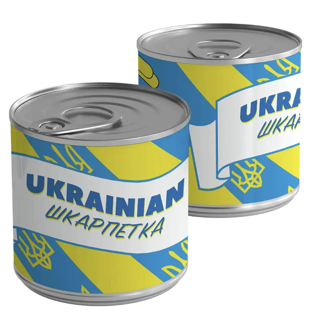 Обкладника "Консерва-шкарпетка «Ukrainian» 36-40" Обкладинка "Консерва-шкарпетка «Ukrainian» 36-40"