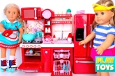 AG Dolls Make Cupcakes & Bake Cookies! Play Toys kitchen adventure