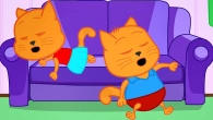 Cats Family in English - Tired Of Games Cartoon for Kids