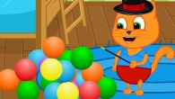 Cats Family in English - Magic balls Cartoon for Kids