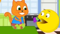 Cats Family in English - PACMAN Cartoon for Kids