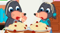 Benny Mole and Friends - Have Fun Eating Spaghetti Cartoon for Kids