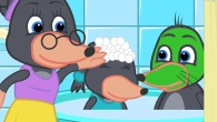 Benny Mole and Friends - Wash the Green Mask Cartoon for Kids