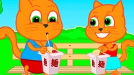 Cats Family en Français - Nouilles Japonaises Avec Des Baguettes Dessin Animé 2020 en Français